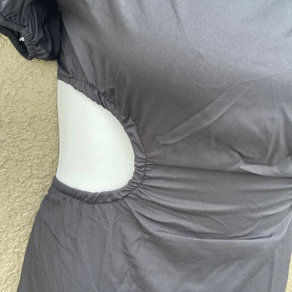 NWT individual thoughts black cut out dress Sz L - Picture 2 of 5